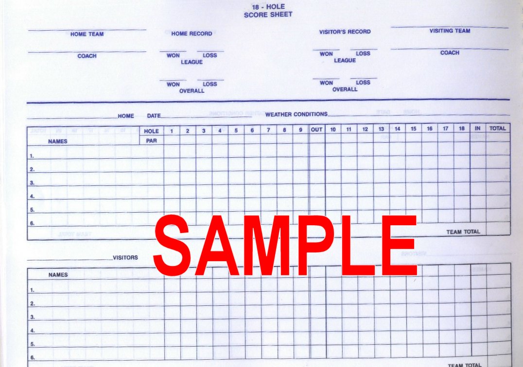Team Golf Gear Easy Golf Score Book Golf Coaches Scoring Book