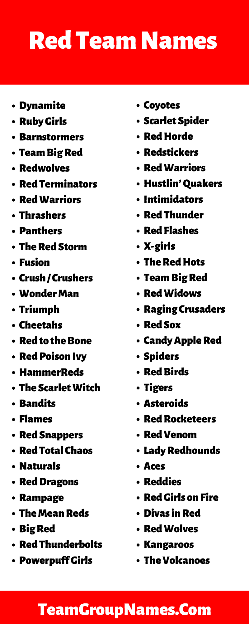 400+ Red Team Names Cool, Good, Best, Funny