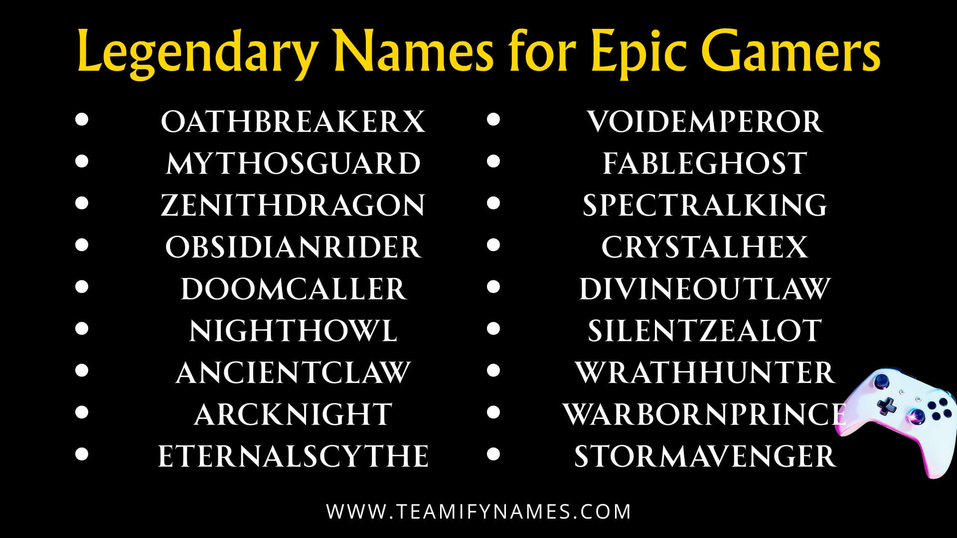 500+ Cool Gaming Names for Gamers, Streamers & Creators [Unique