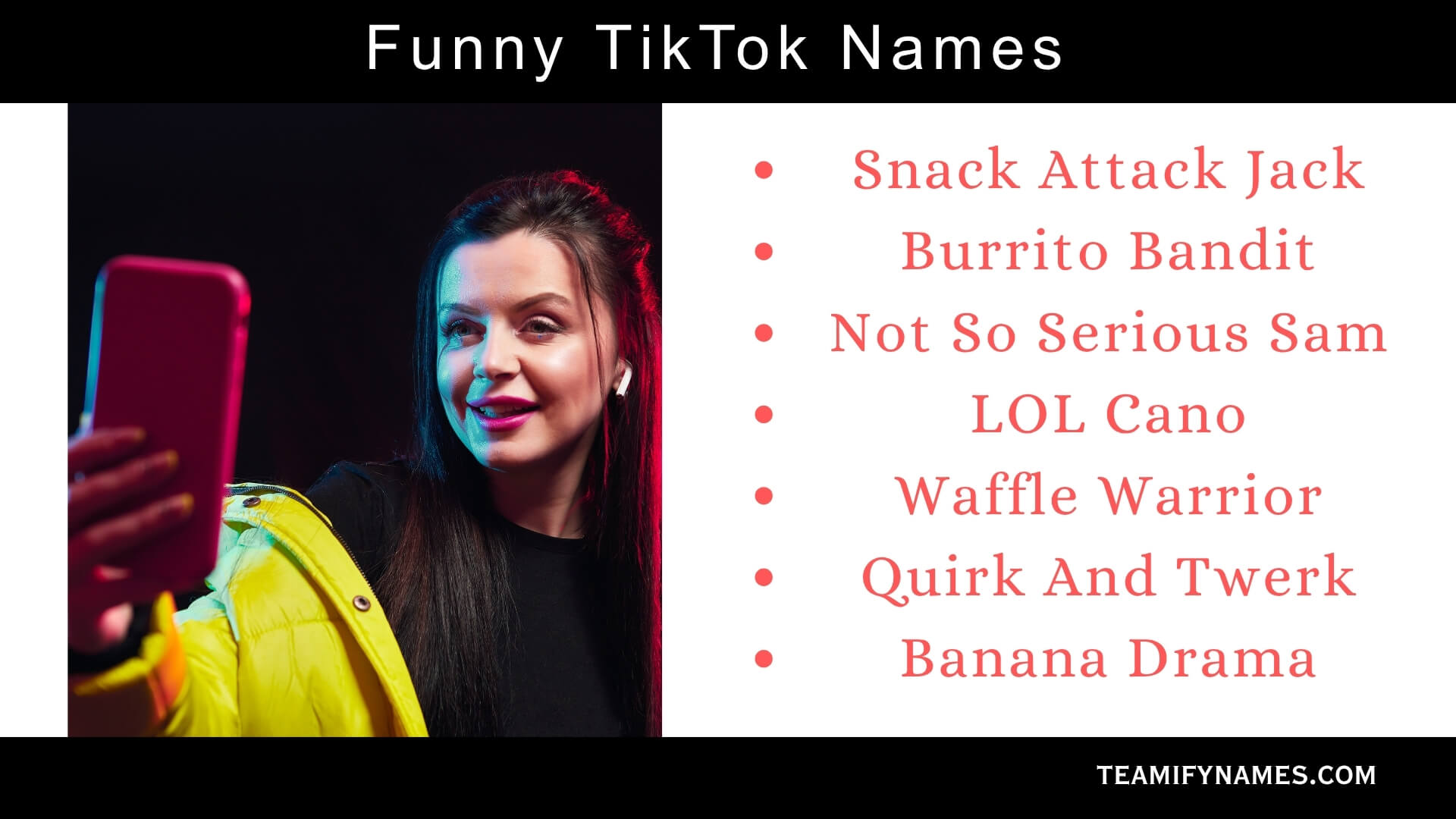 555+ Funny TikTok Usernames That’ll Make You Instantly Go Viral(08)