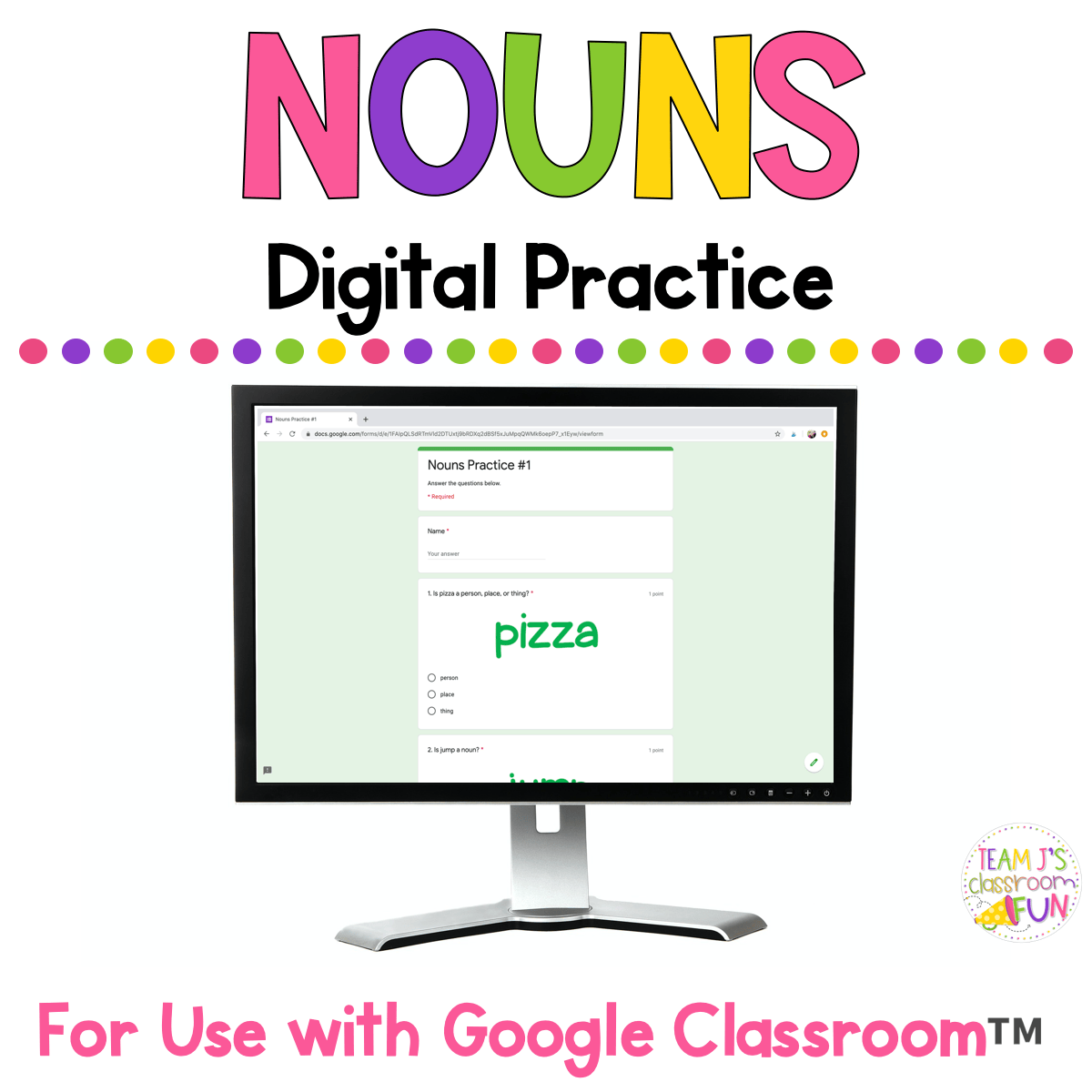 Picture of Nouns Digital Practice resource