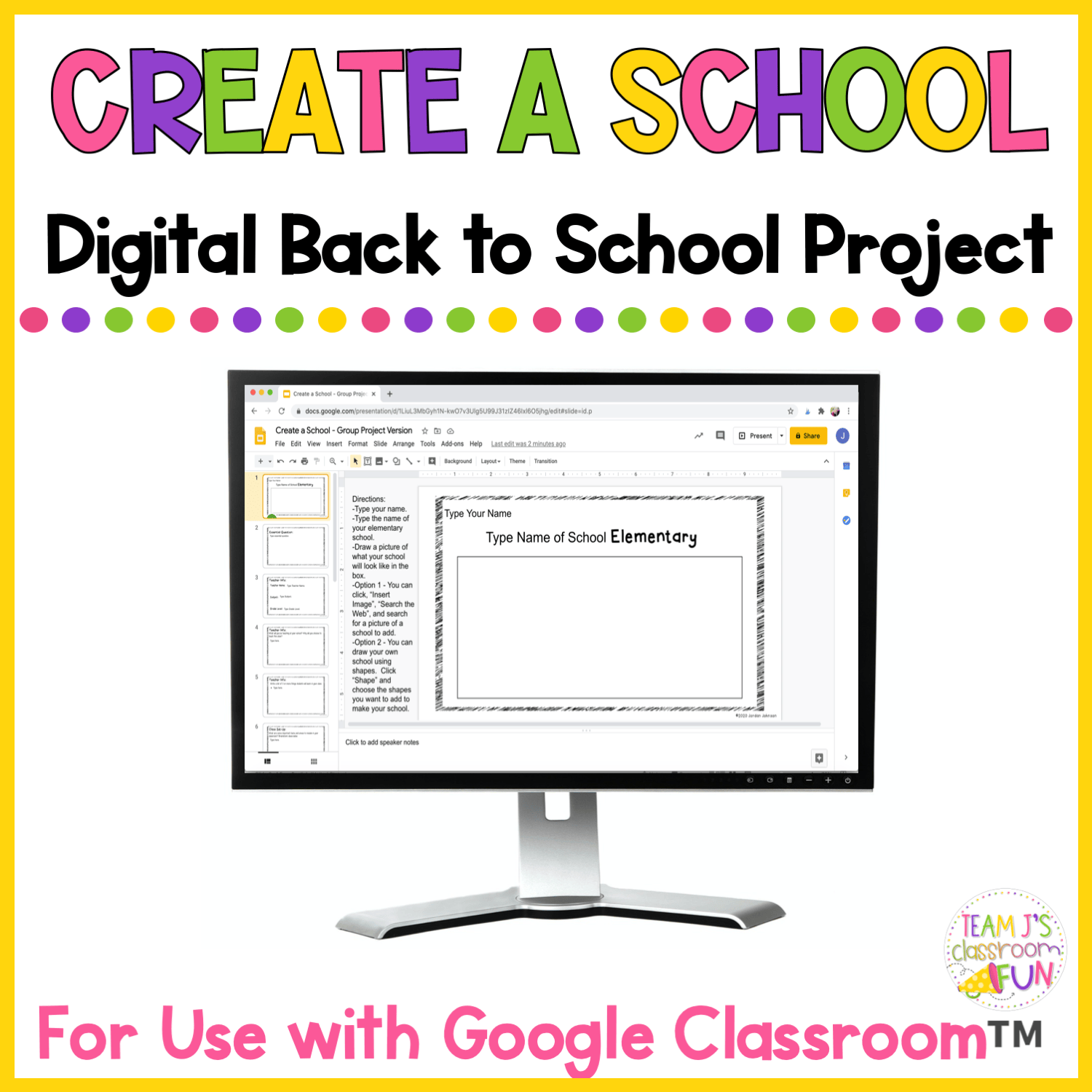 Picture of cover for TPT Resource - Create a School Digital.