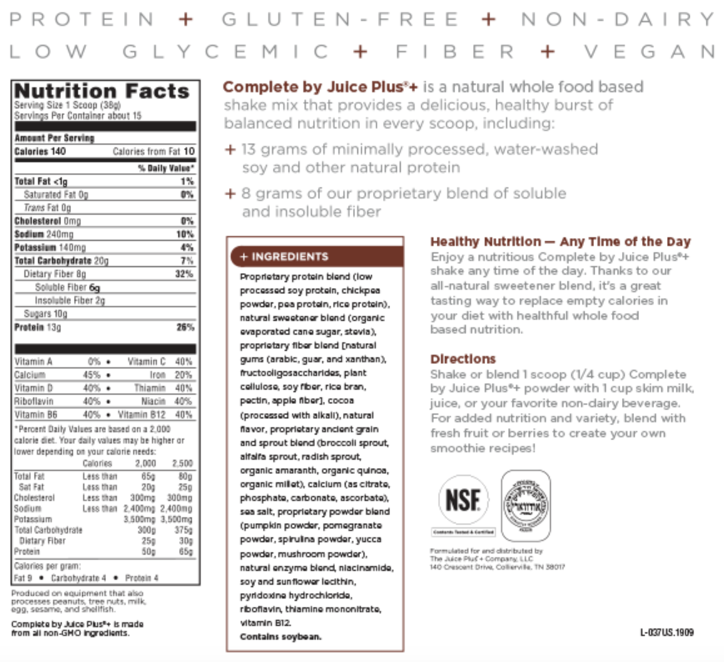 Juice Plus Complete Nutrition Facts Besto Blog