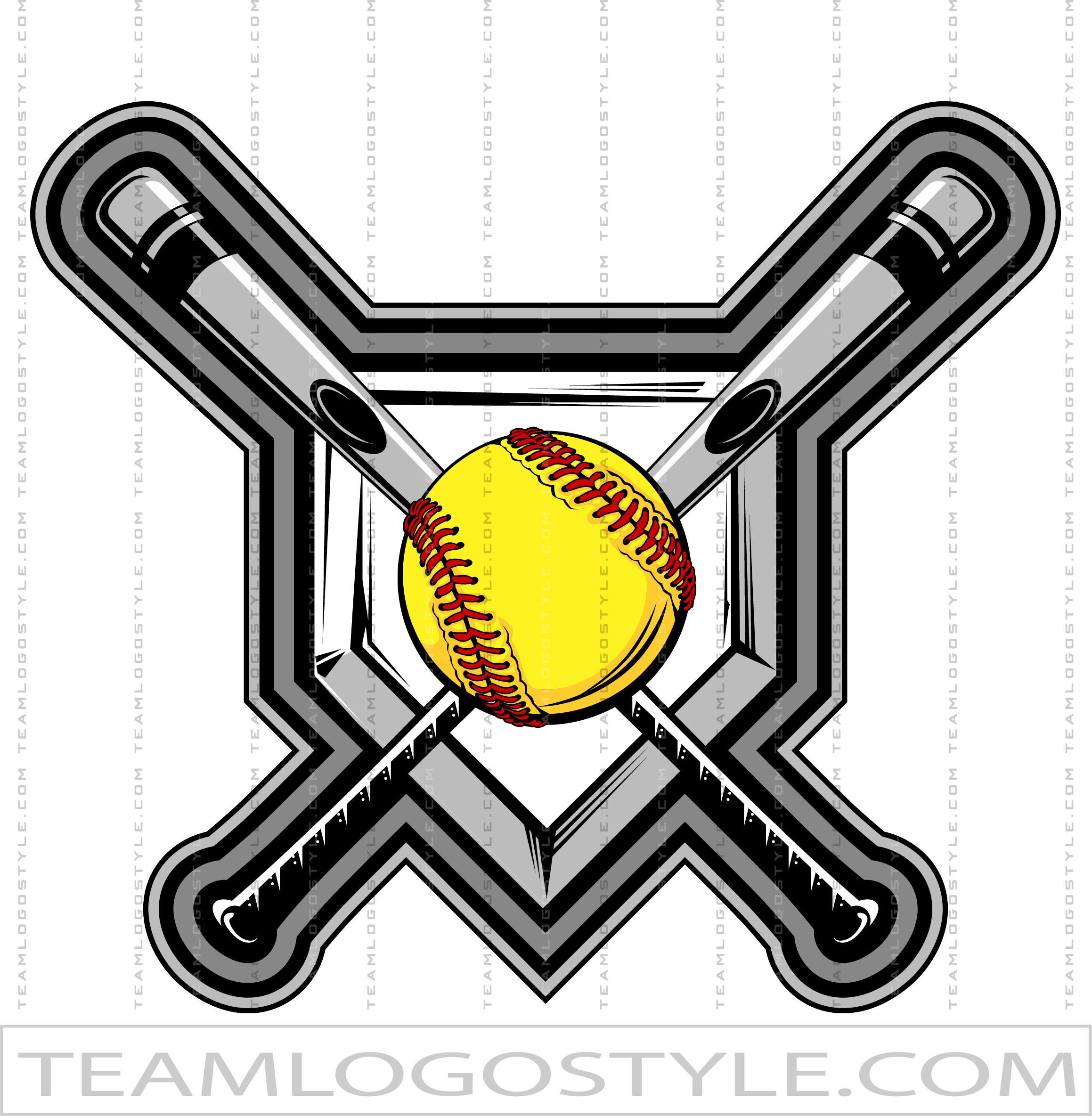 Softball Graphic Vector Format AI JPG EPS PNG