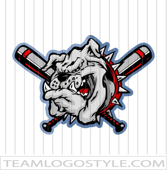 Bulldog Baseball Logo Baseball Bulldog Image AI JPG EPS PNG