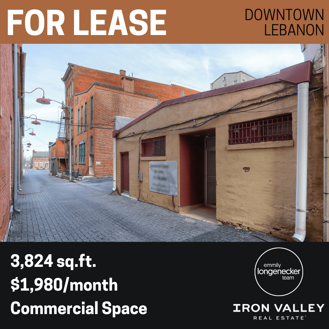 806 Cumberland Street (Rear Unit), Lebanon PA 17042 Commercial Space for Lease • Emmily