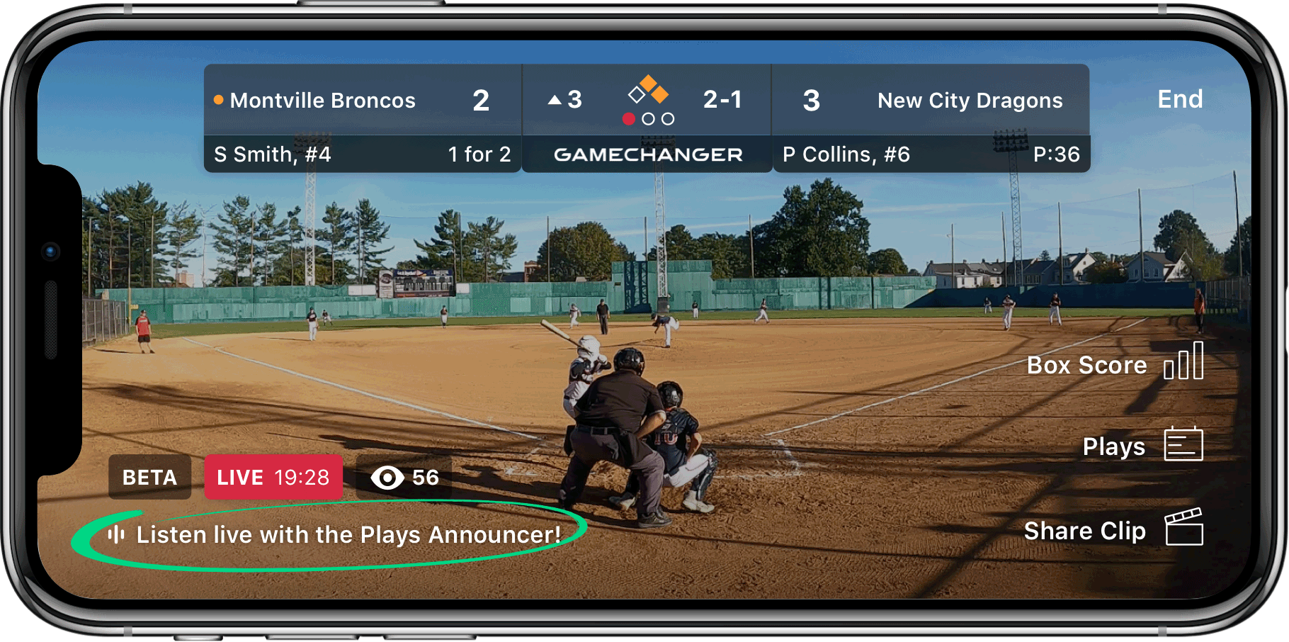 Listening Live With the Plays Announcer GameChanger