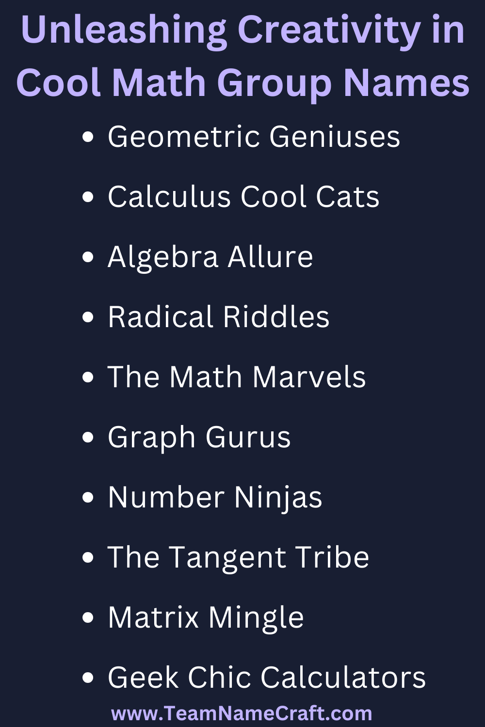 100+ Best Math Group Names Adding Flair to Your Mathematical Identity