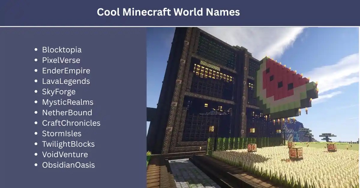 450+ Unique Minecraft World Names For Every Player