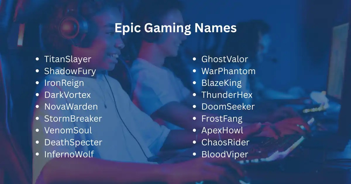 450+ Cool Gaming Names to Boost Your Gamer Identity