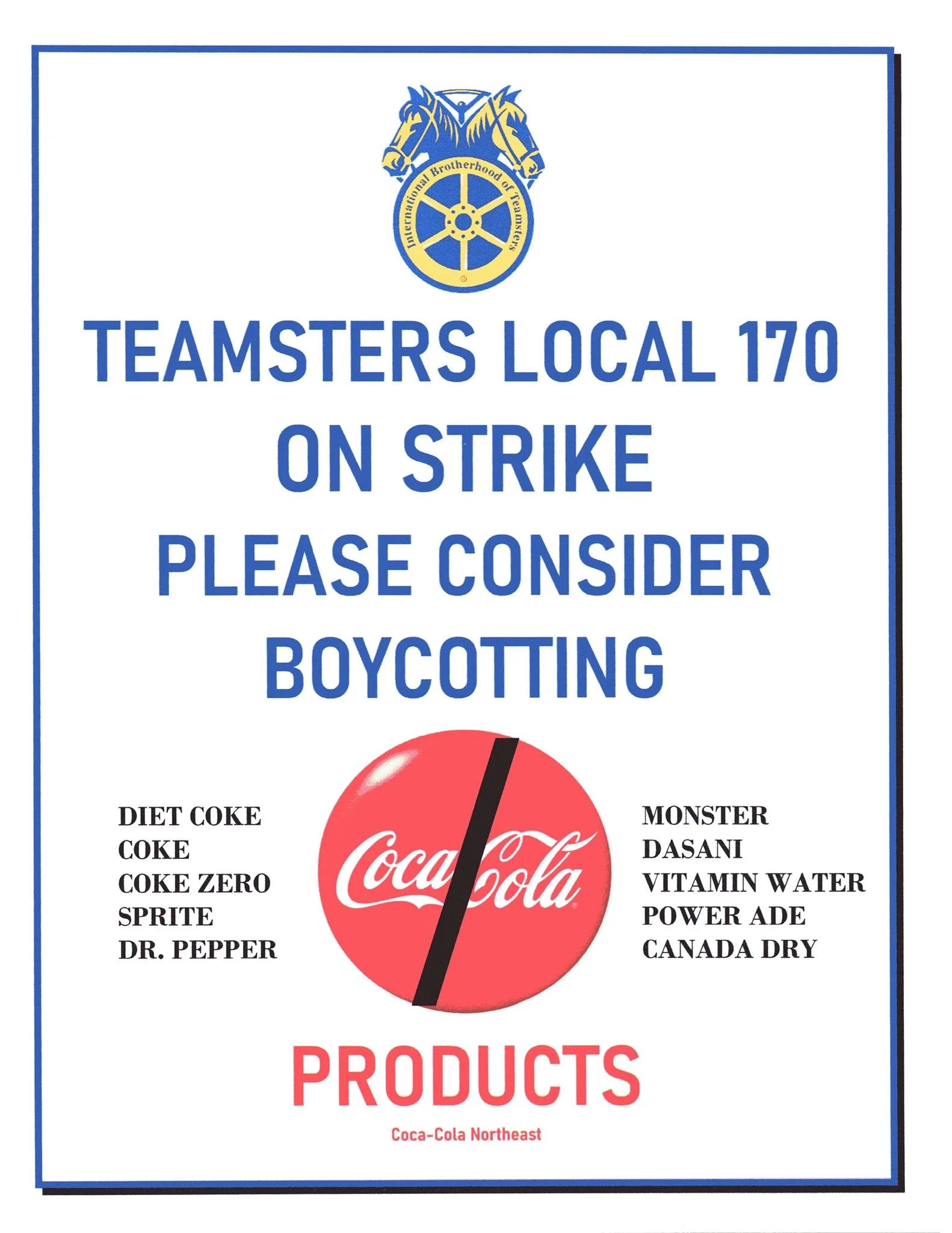 Local 170 CocaCola Workers On Strike International Brotherhood of