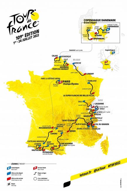 Discover The Itinerary Of The 2022 Tour De France! | Team Totalenergies