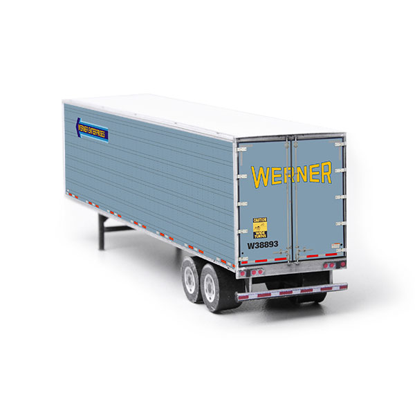Semi Trailer Werner Logistics Paper Model Kit