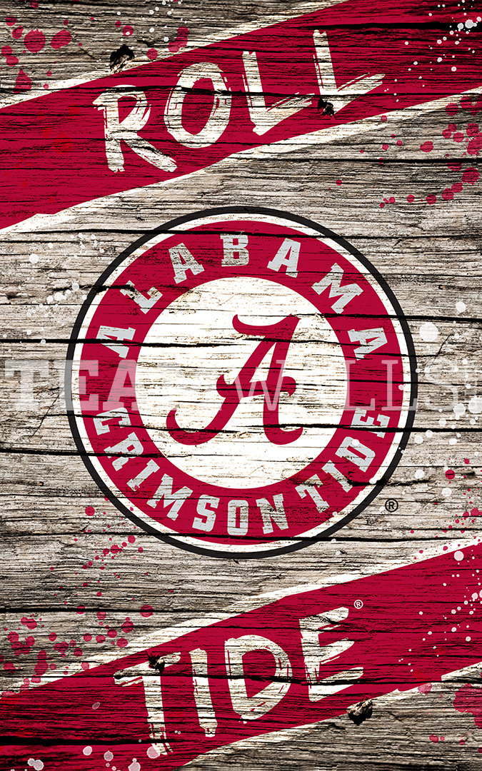 Alabama Crimson Tide Rustic Sports Wall Graphic