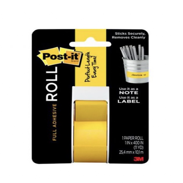 Yellow Post it Note Roll Teaspoon of Fun