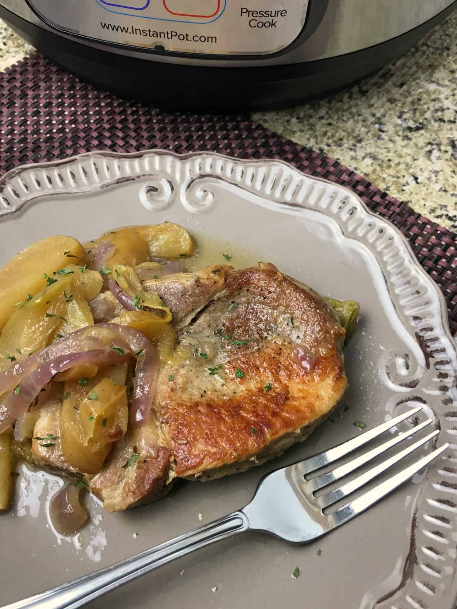 Place lid on the pot, then turn on manual mode for 2 minutes. Instant Pot Pork Chop and Apple Recipe | Teaspoon of Goodness