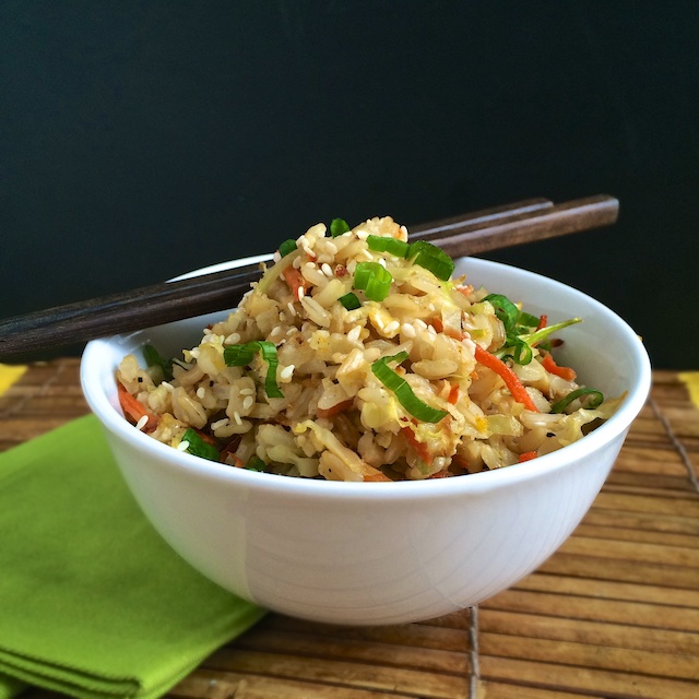 Cabbage Carrot Fried Rice