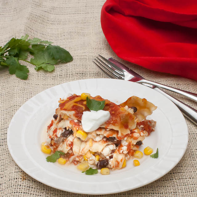 Slow Cooker Mexican Lasagna with Chicken