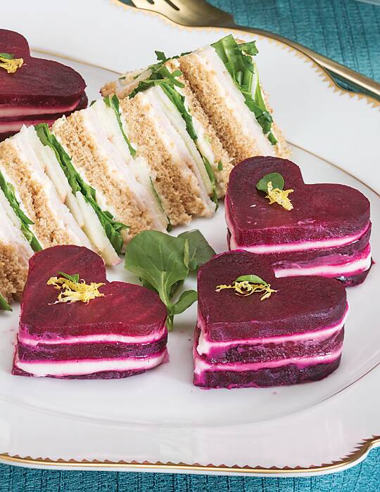 Beet & Goat Cheese Canapés TeaTime Magazine