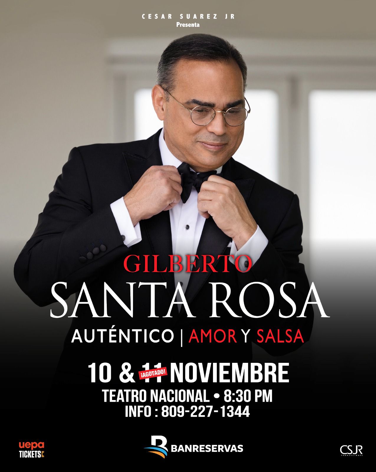 Gilberto Santa Rosa «Auténtico Tour 2023» Teatro Nacional Eduardo Brito