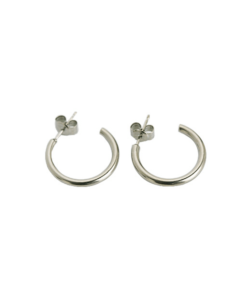 Domestic pure titanium earrings G ring 2 × 20 ☆ 12 colors [Horie / H