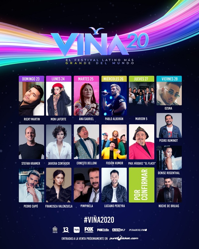 Festival de Viña 2023: los artistas que estarán cada día