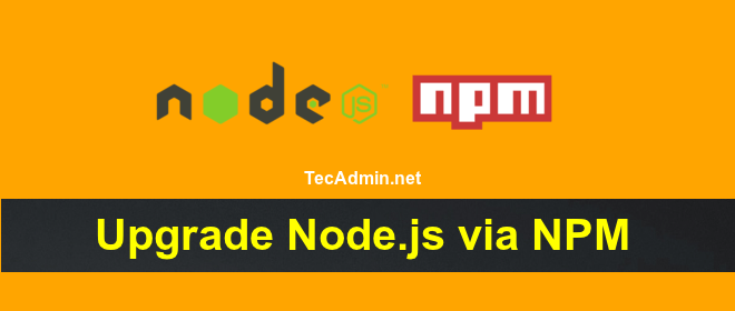 How to Upgrade Node.js via NPM TecAdmin