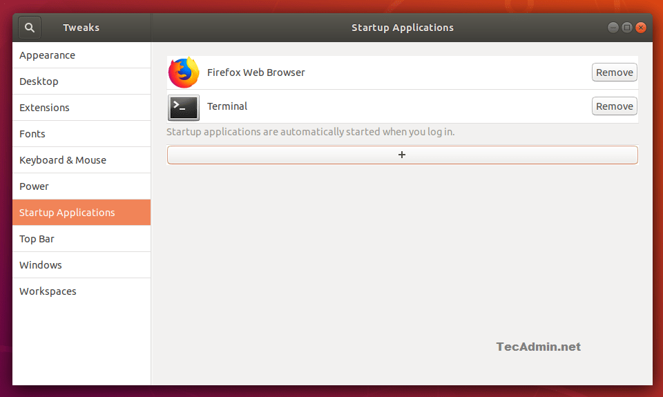 How To Add or Remove Startup Application in Ubuntu
