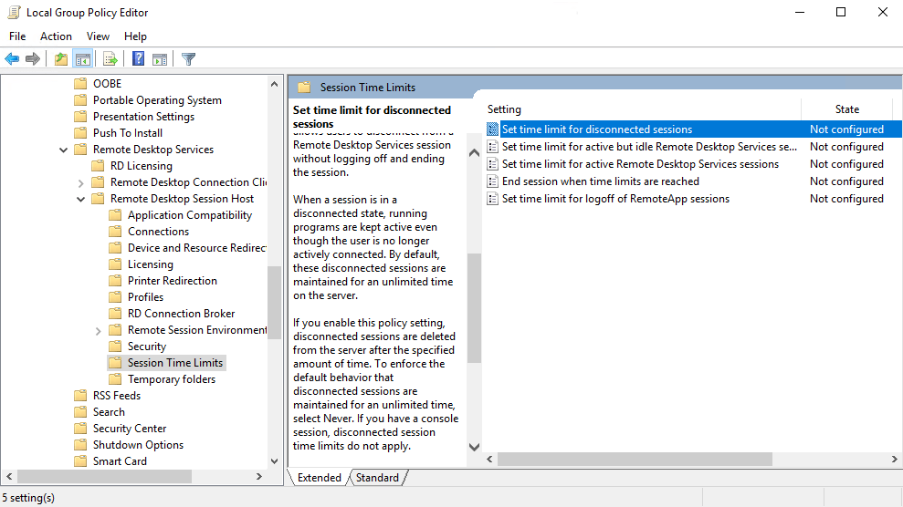 Automatically Log off Disconnected User Sessions on Windows