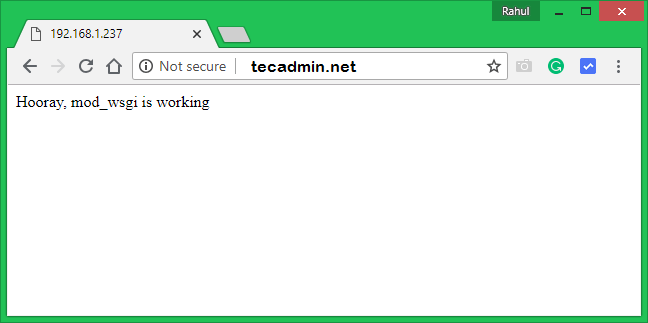 How to Install Apache mod_wsgi Module on CentOS 8 – TecAdmin