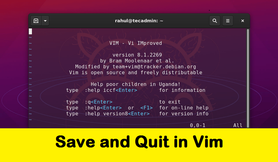 How to Save and Quit in Vim TecAdmin