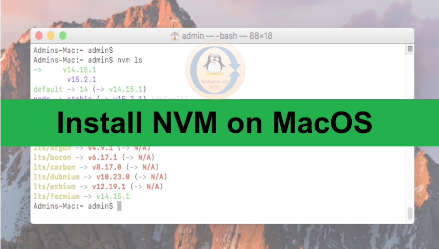 How to Install and Configure NVM on macOS