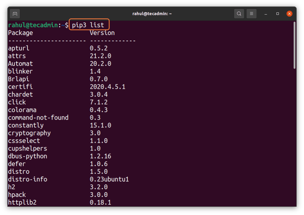 How To Install PIP in Ubuntu 20.04 TecAdmin