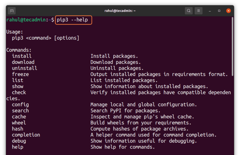 How To Install PIP in Ubuntu 20.04 TecAdmin