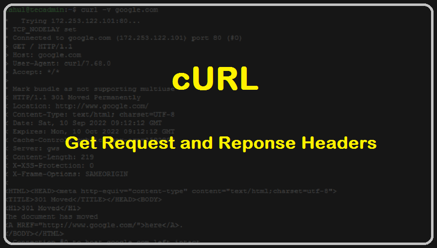 cURL Command to Display Request and Response Headers