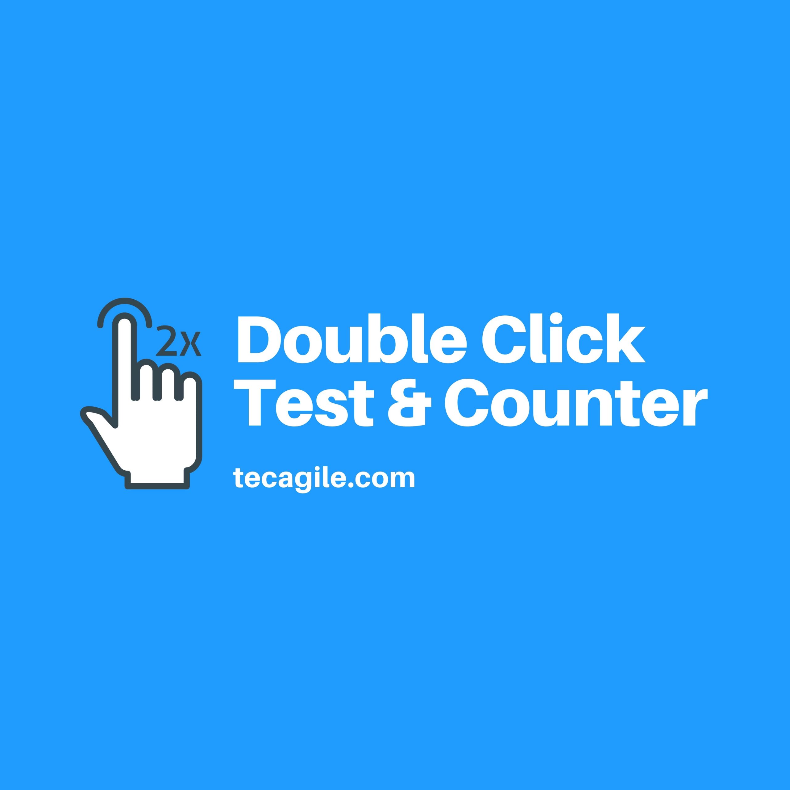 Online Double click Test With Counter & Time Diff In Two Clicks
