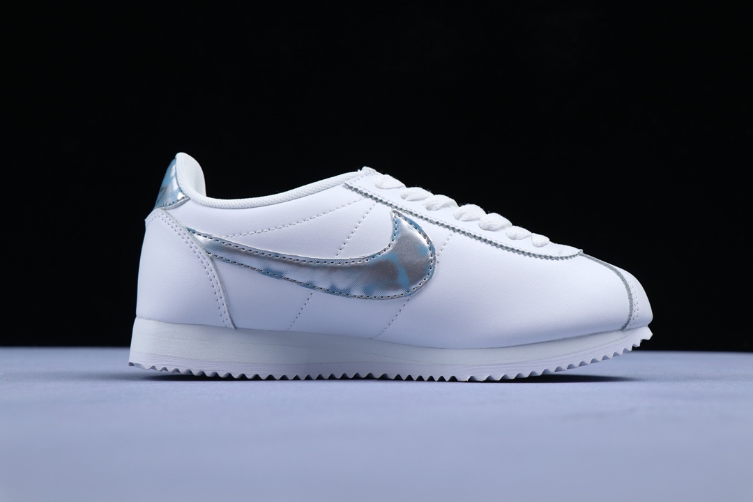 Nike Cortez Blanco/Plateado - TeCalzoShoes