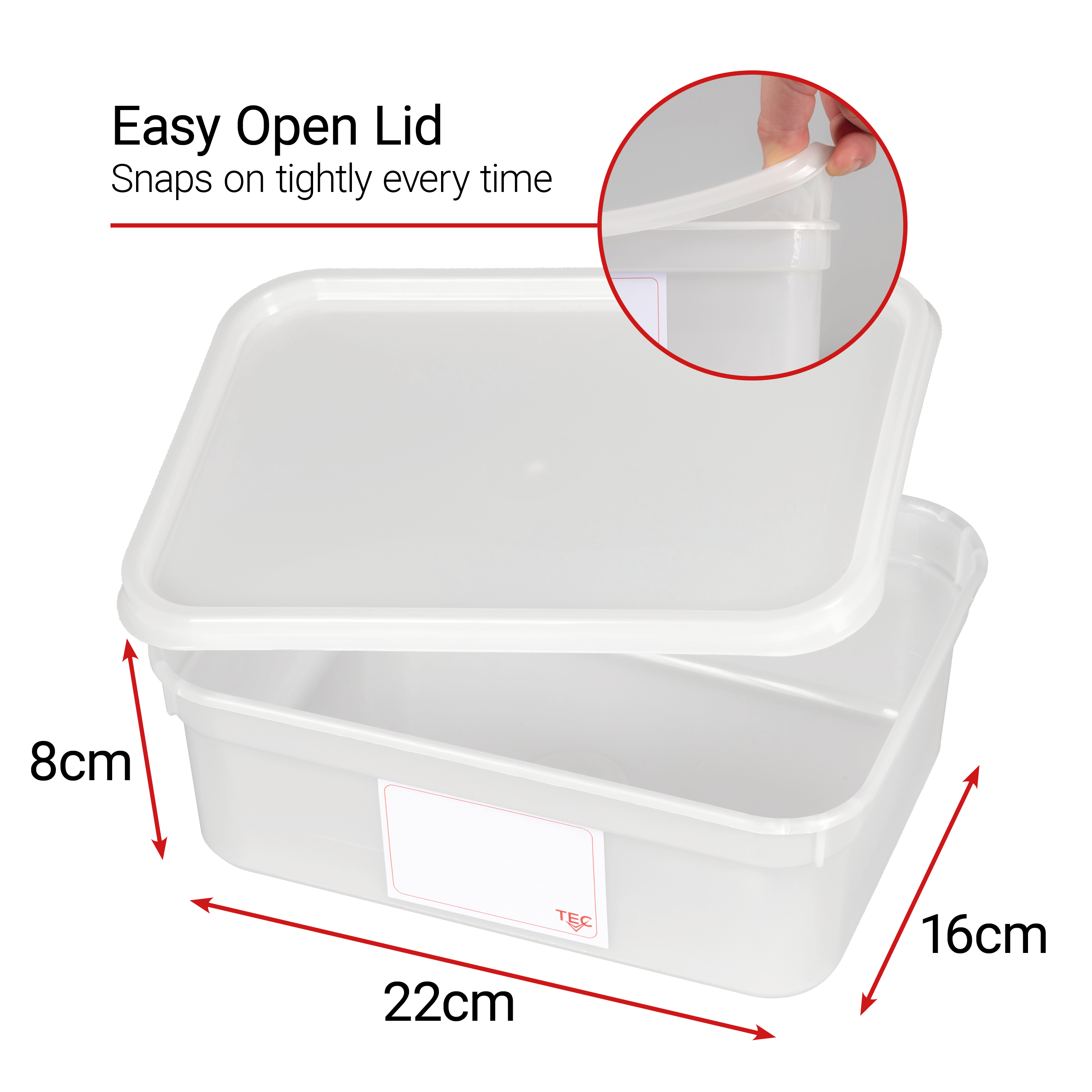 Food Storage Containers 2 Litre with Lids