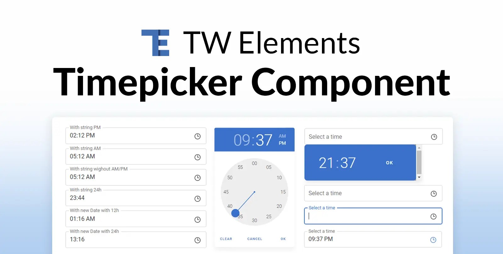Tailwind CSS Timepicker Free Examples & Tutorial