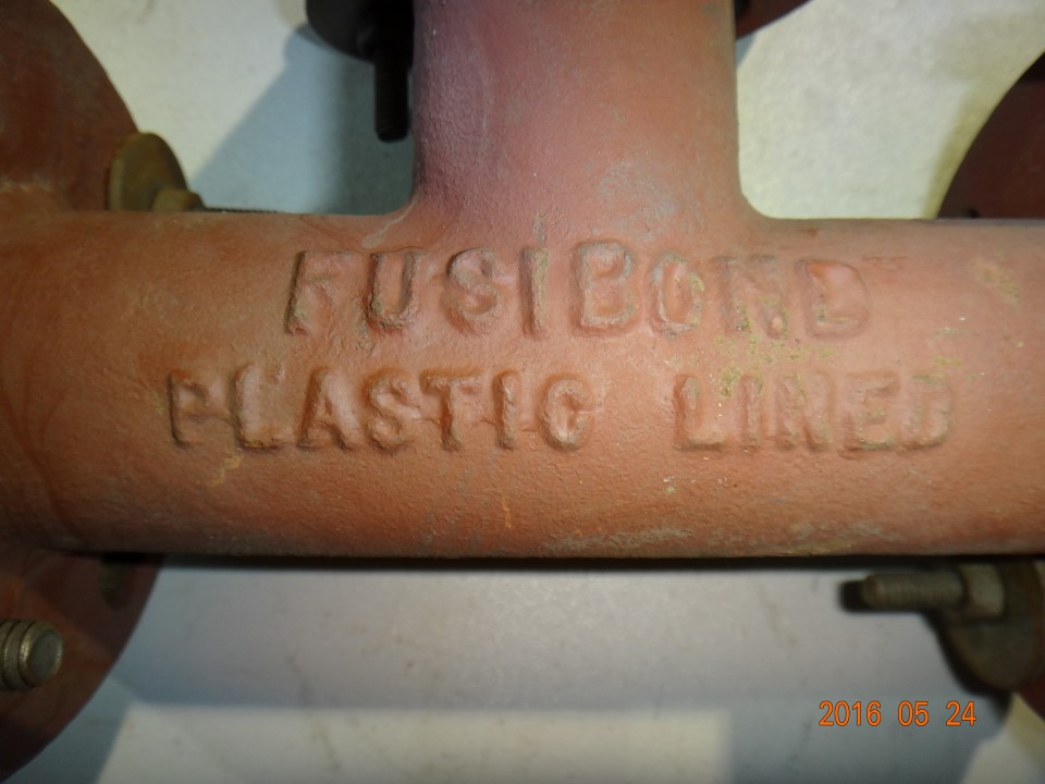 1" Poly Lined Fusibond Tee, 150, Transamerican Equipment Company