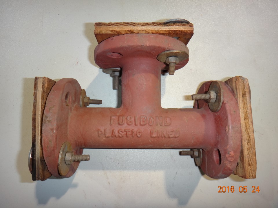 1" Poly Lined Fusibond Tee, 150, Transamerican Equipment Company