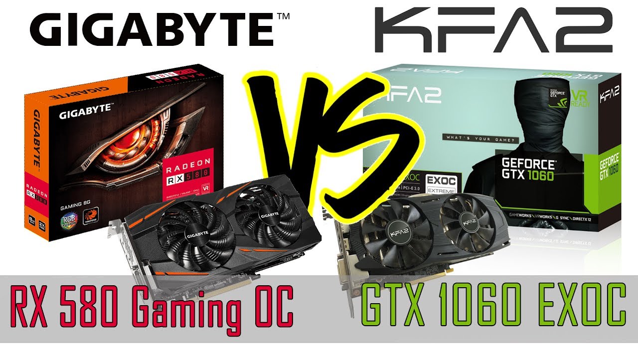 Radeon RX580 vs Nvidia GTX1060 Side by side Comparison a