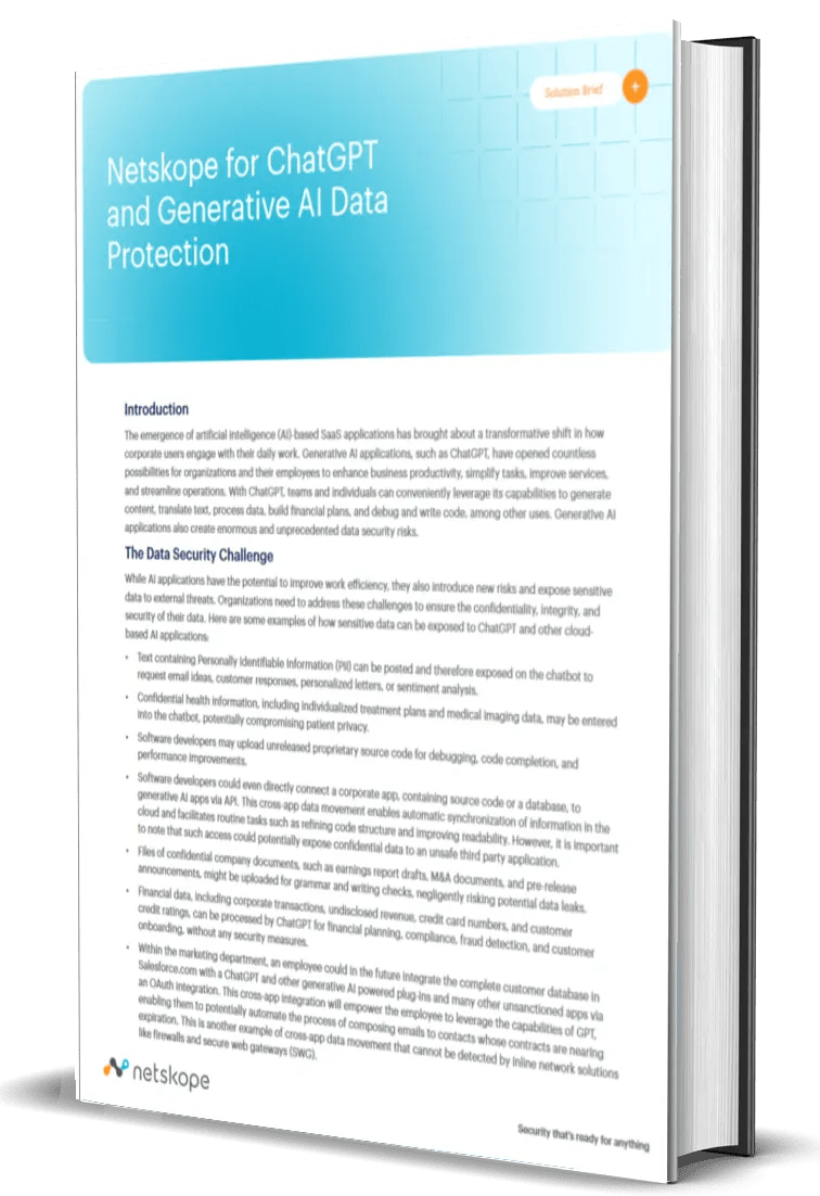 Netskope for ChatGPT and Generative AI Data Protection Best 5