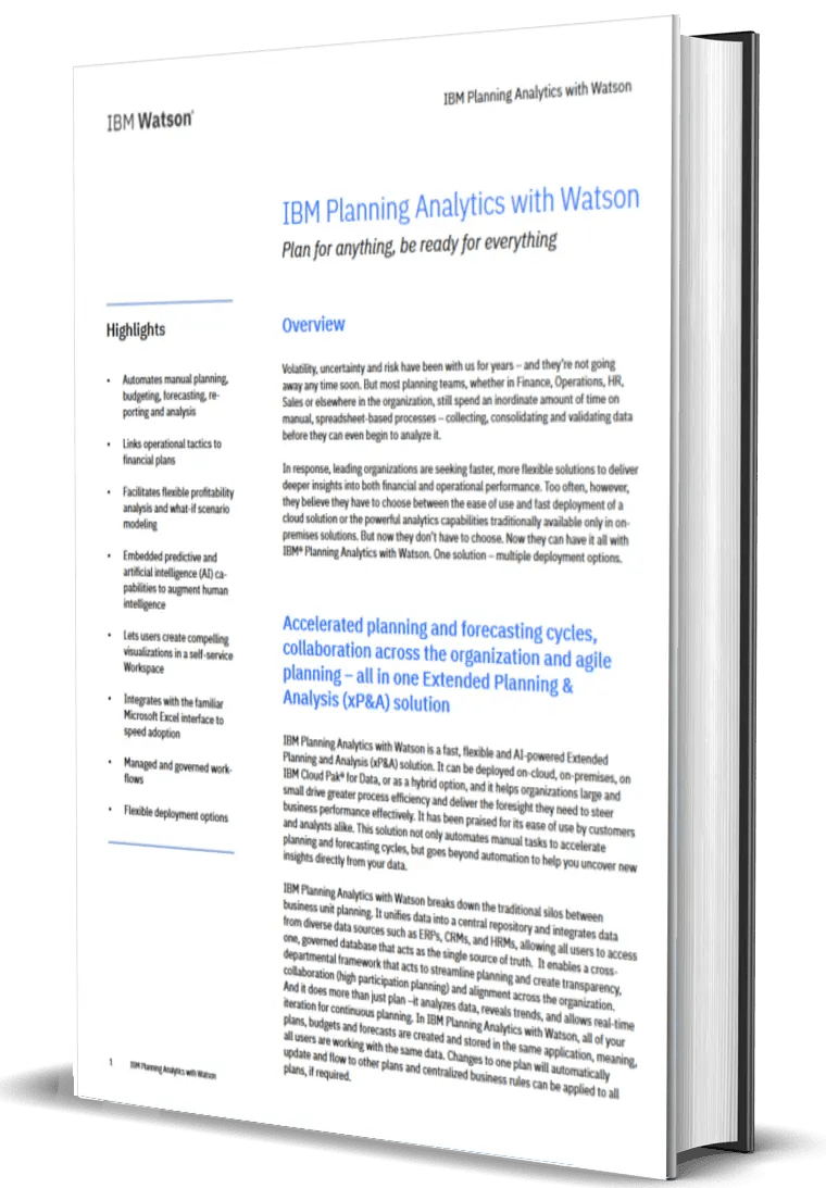 Solution Brief on IBM Planning Analytics Best 10