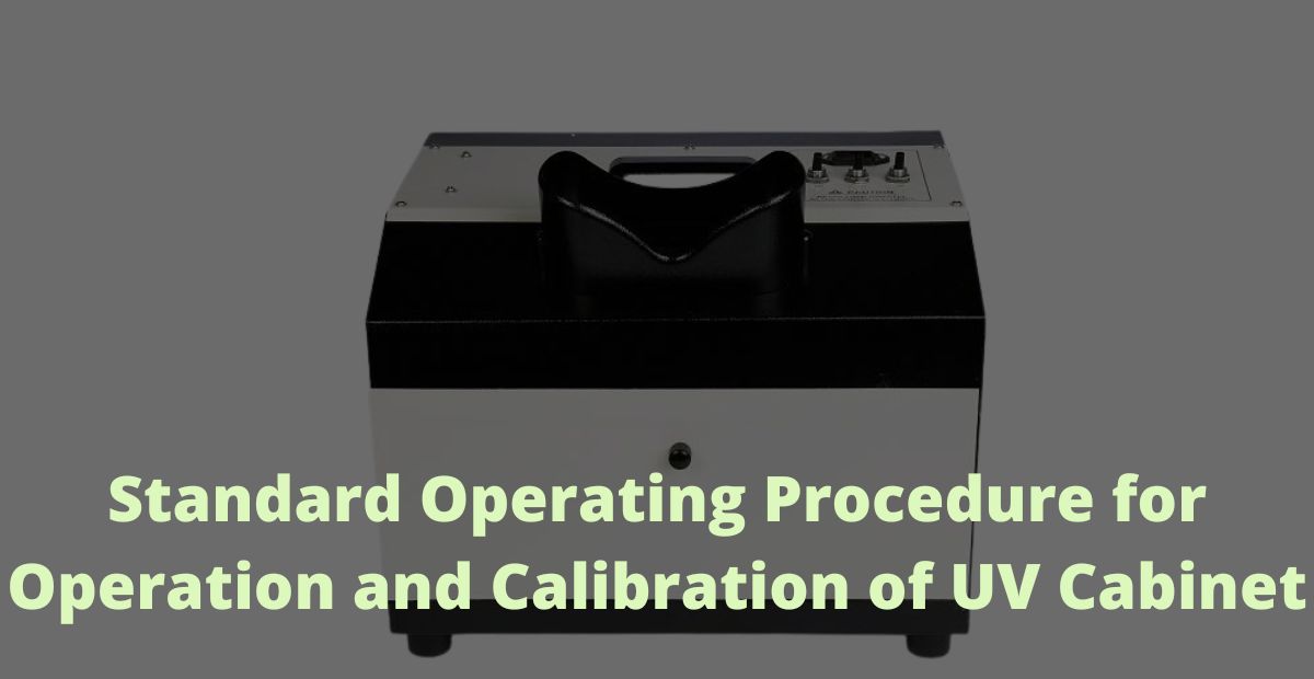 SOP For Operation And Calibration Of UV Techpublish