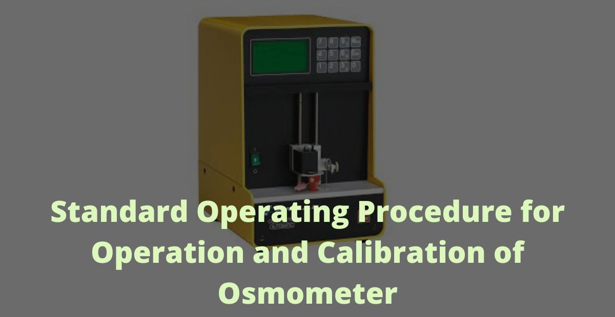 SOP For Operation And Calibration Of Osmometer Techpublish