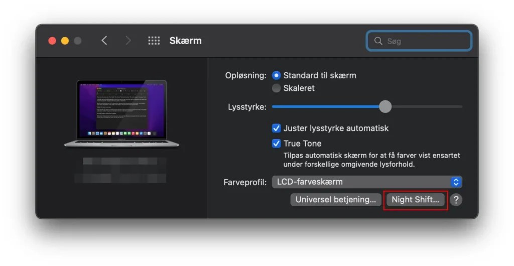 Apple Night Shift, beskyttelse mod blue light! Tech Robotten