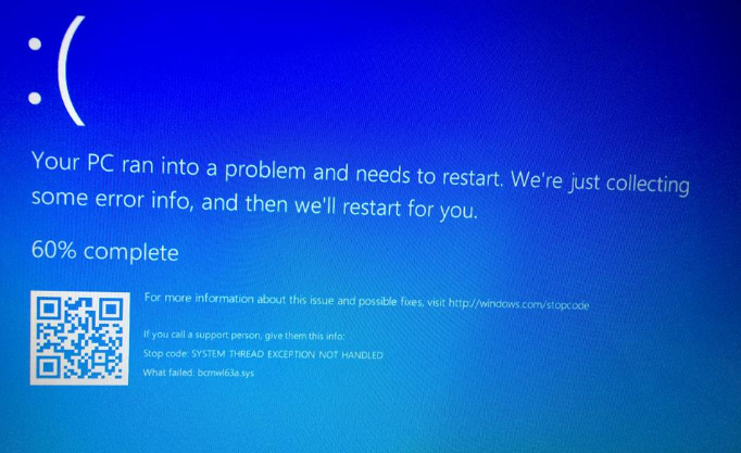 Windows 10 Stop code System Thread Exception Not Handled with a Windows 10 Stop code System Thread Exception Not Handled with a