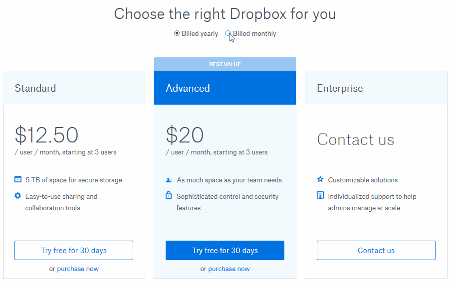 Unlimited Cloud Storage Dropbox Business \ Backblaze \ Livedrive