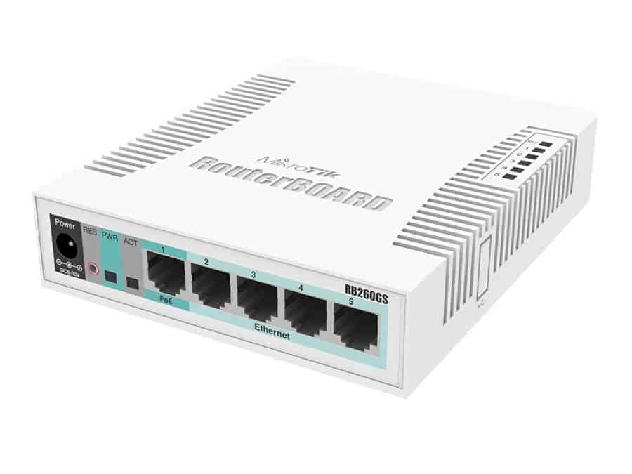 MikroTik SwOS Switch 5 Port Gigabit 1SFP tech.co.za